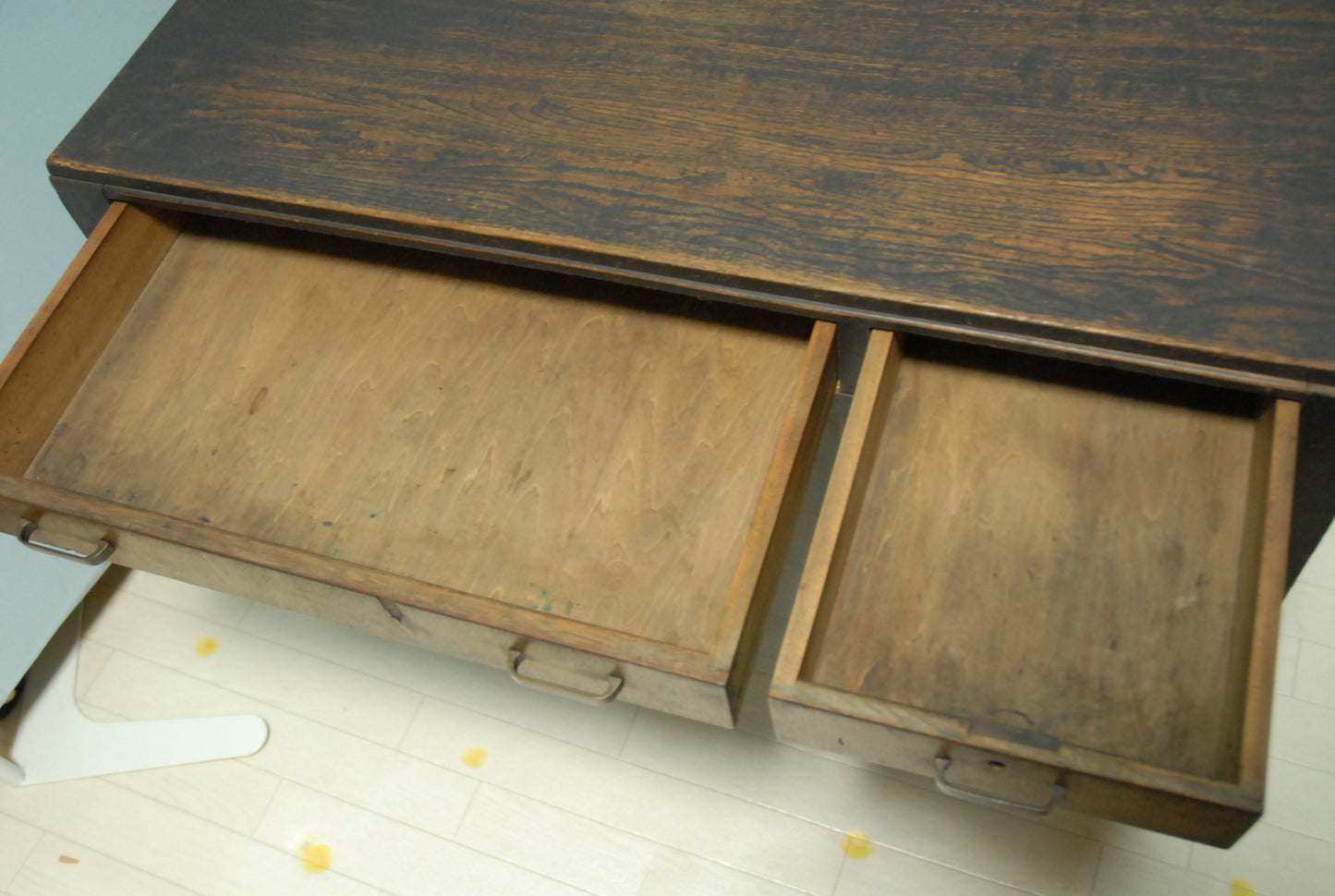 古机 古デスク アンティーク ヴィンテージ 古家具 時代家具 レトロ 幅89cm 奥行き59cm 高さ62cm