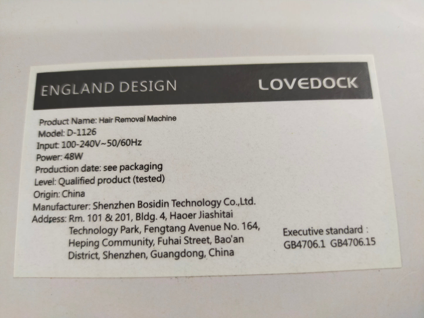 【サテライト】 脱毛器 LOVEDOCK D-1126