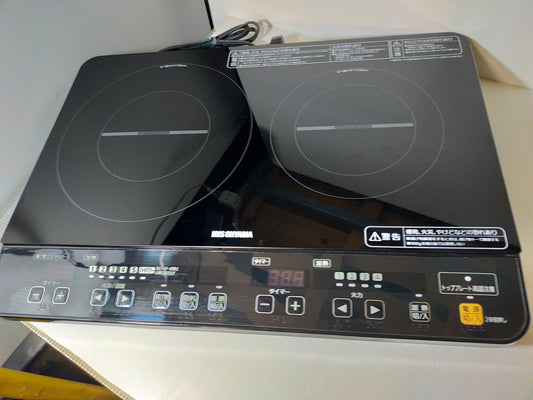 【サテライト】 2口IHコンロ アイリスオーヤマ IHK-W1-B 

 2018年製