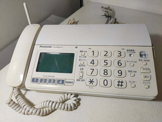 【サテライト】 FAX電話機　パナソニック　KX-PD304-W　子機一台付き 

 2014年製