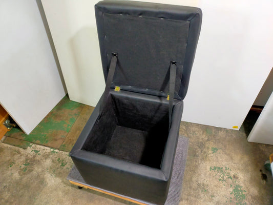 【サテライト】 収納スツール 黒 45×45×40