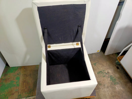 【サテライト】 収納スツール 白 45×45×40