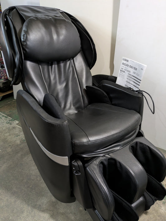 【倉庫保管】 フジ医療器 マッサージチェア（ブラック）FUJIIRYOKI RELAX MASTER（リラックスマスター） AS-695BK