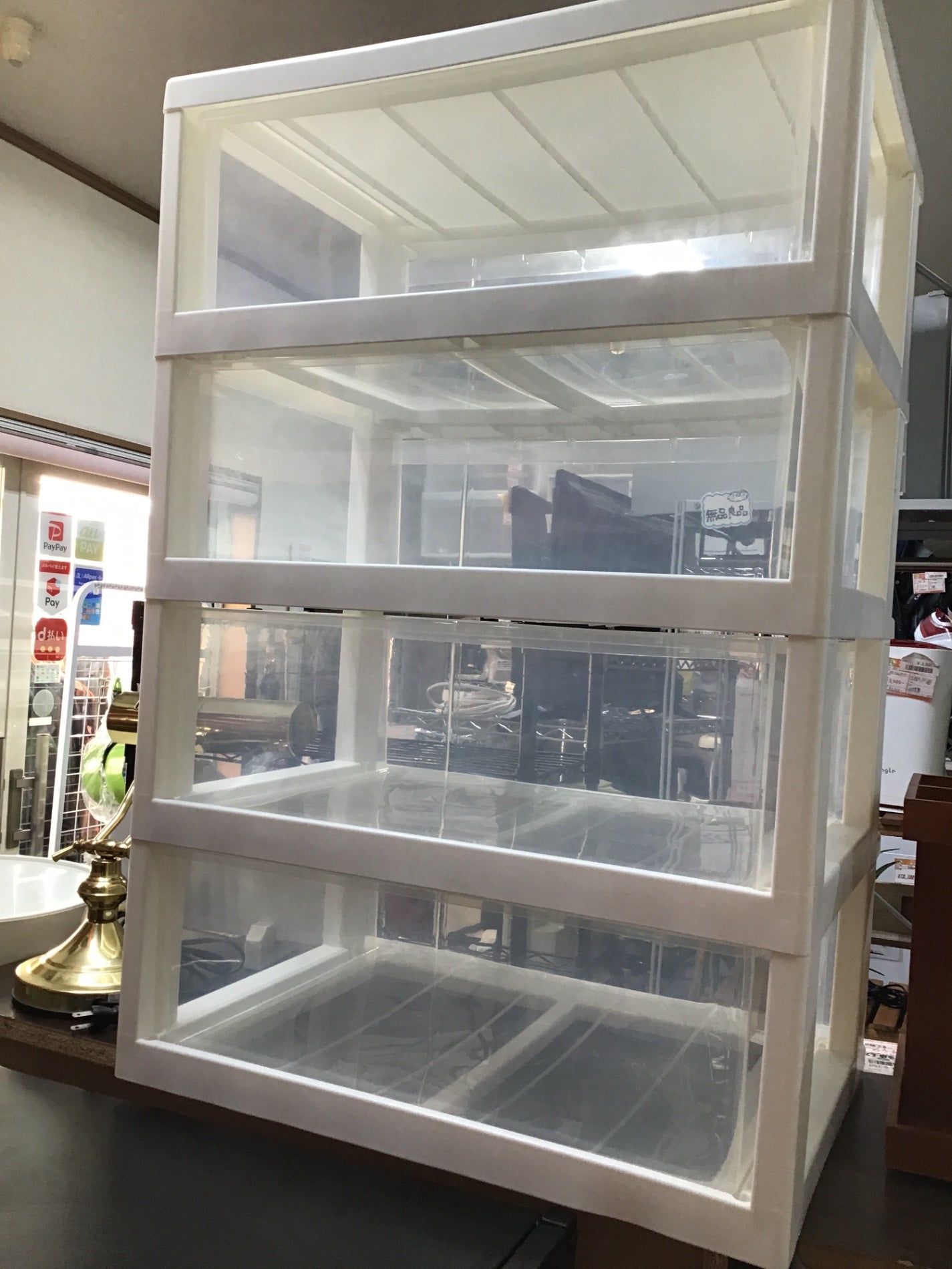 【深草店】 衣装ケース　プラスチック　幅53㎝　奥行39㎝　高さ80㎝