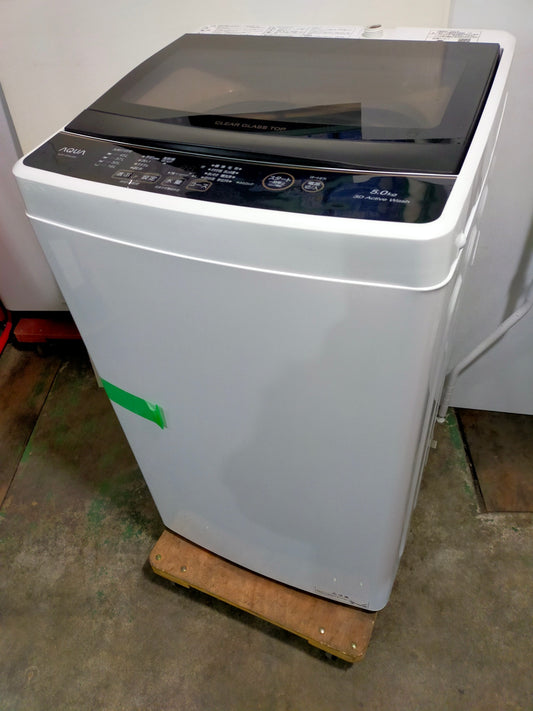 【サテライト】洗濯機 アクア AQW-G50MJ-W 5.0kg 2022年製