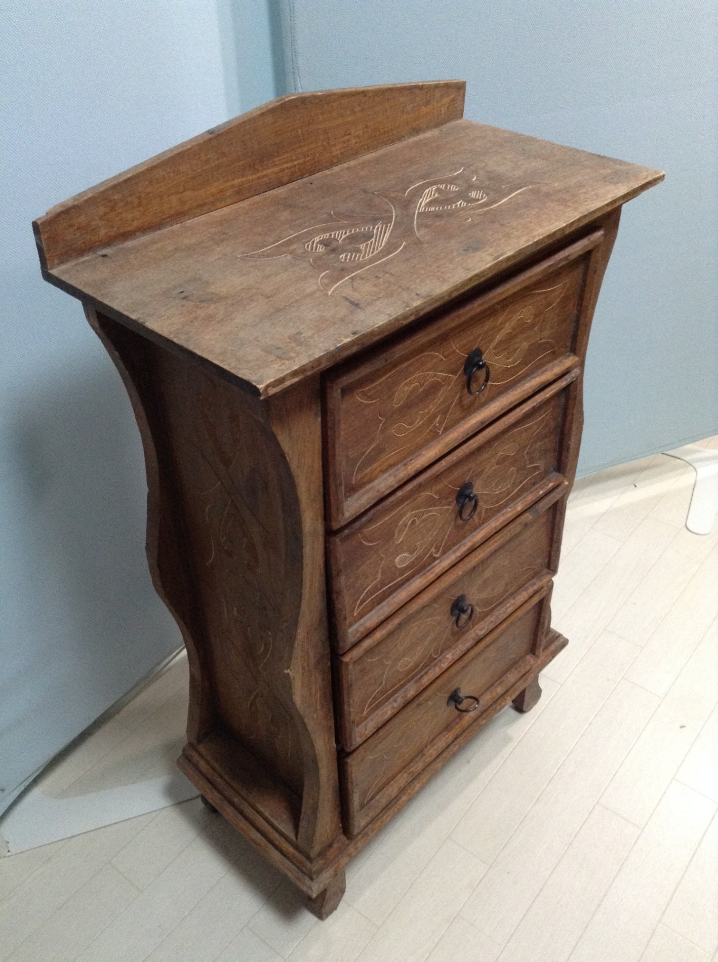 【倉庫保管】 古家具 4段チェスト