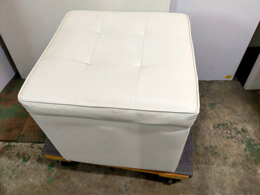 【サテライト】 収納スツール 白 45×45×40