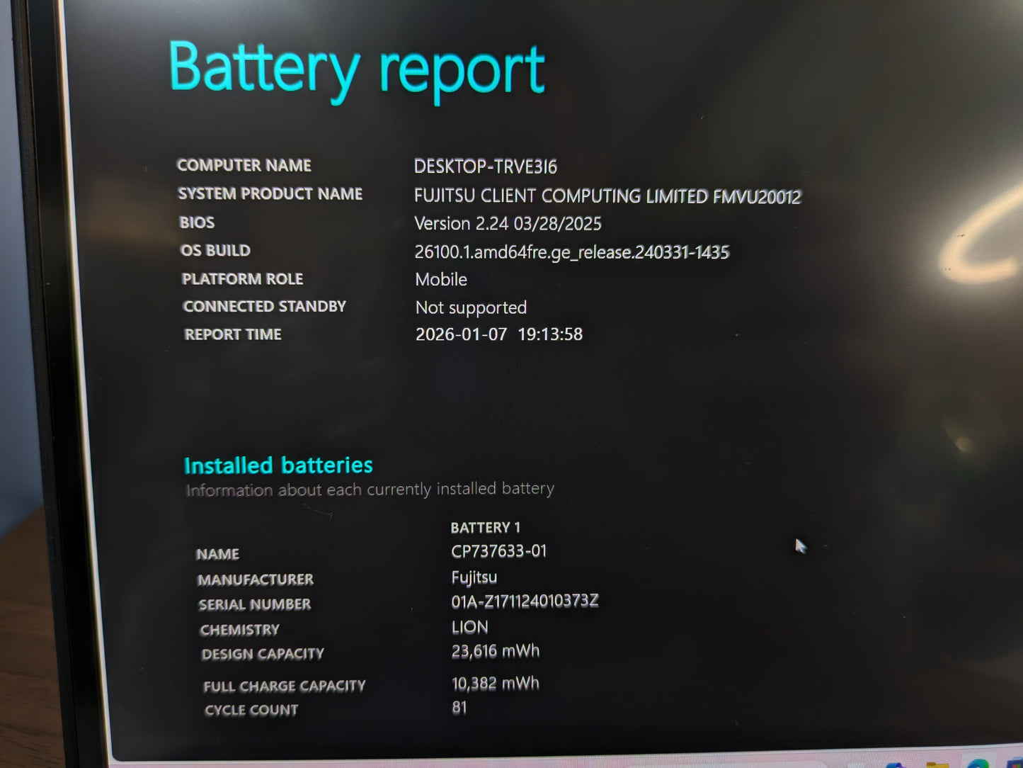 【倉庫保管】ノートPC 富士通 U939X Core i5-8365U Windows11 Pro 8GB SSD 256GB