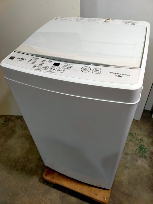【深草店】洗濯機 アクア AQW-S5E9 5.0kg 2022年製