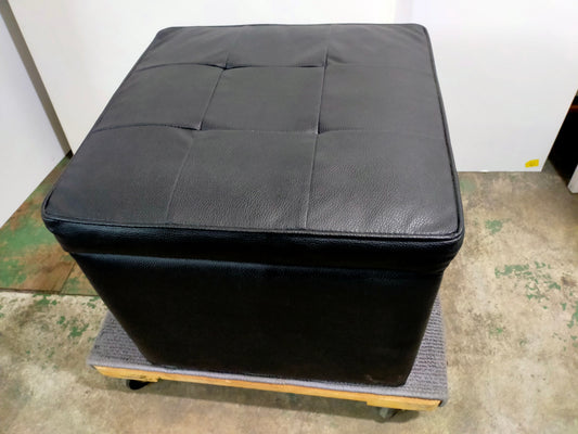 【サテライト】 収納スツール 黒 45×45×40