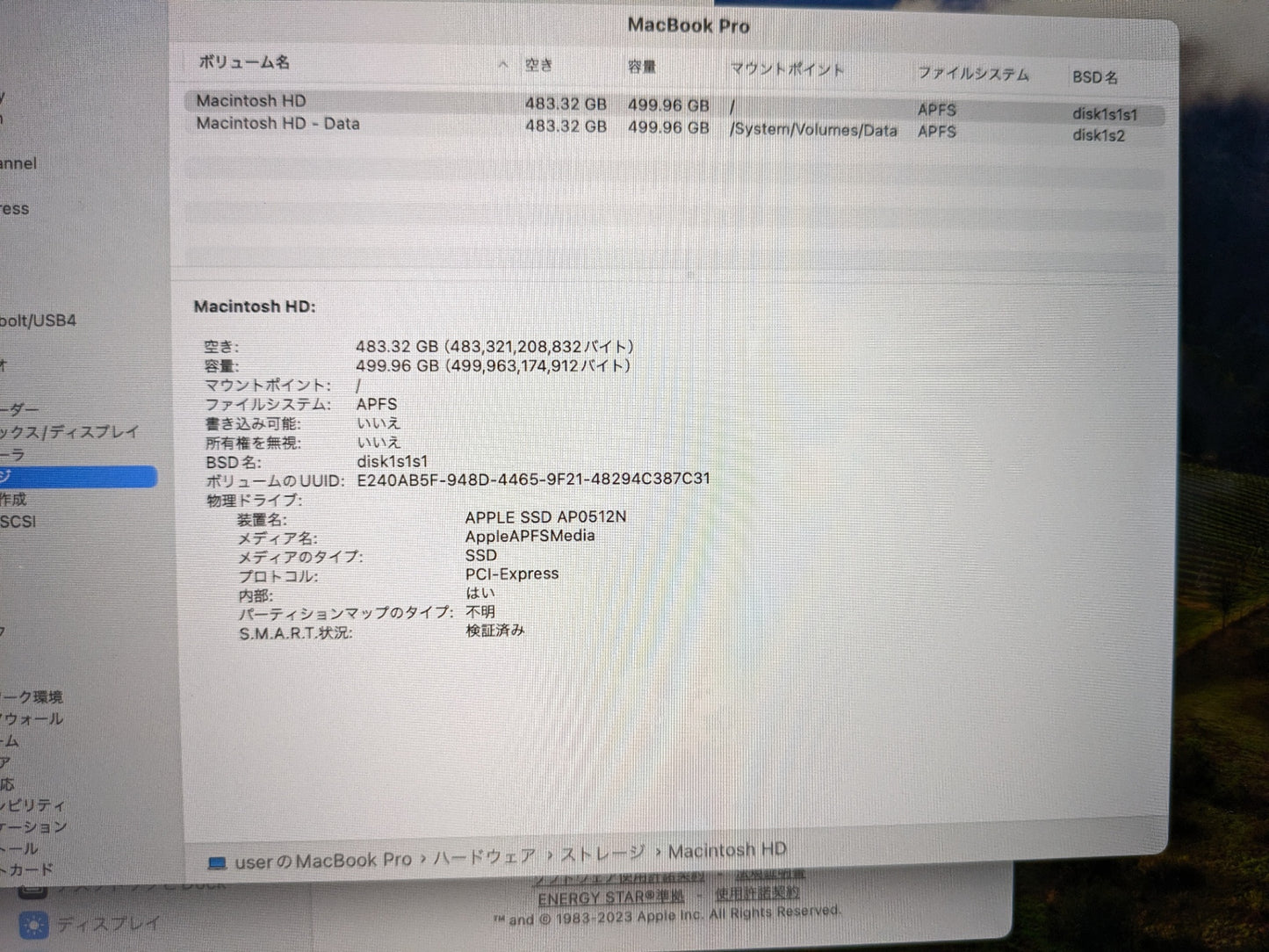 【倉庫保管】Apple MacBookPro ② 16インチ A2141 Intel Core i7 6コア 2.6GHz macOS メモリ16GB SSD 512GB