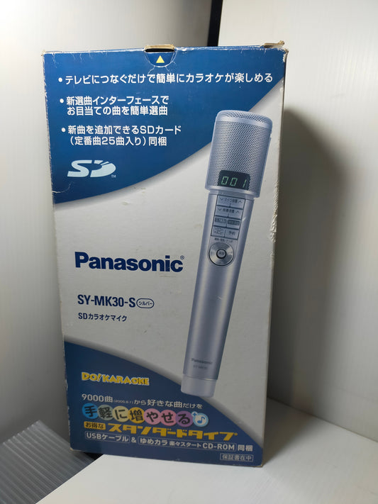 【サテライト】 SDカラオケマイク パナソニック 5曲内蔵・25曲入りSDカード付属 SY-MK30-S